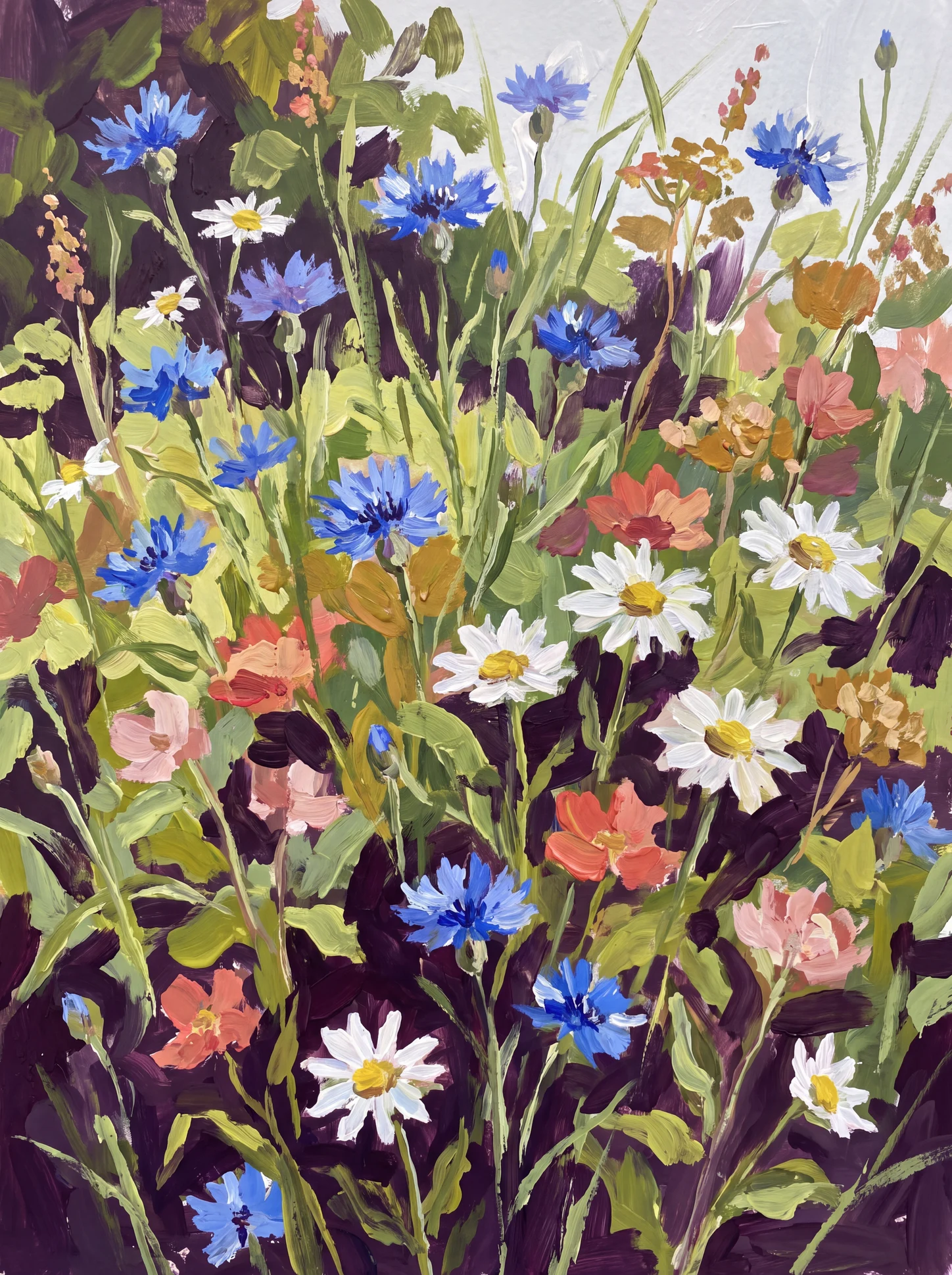 Cornflowers and Daisies