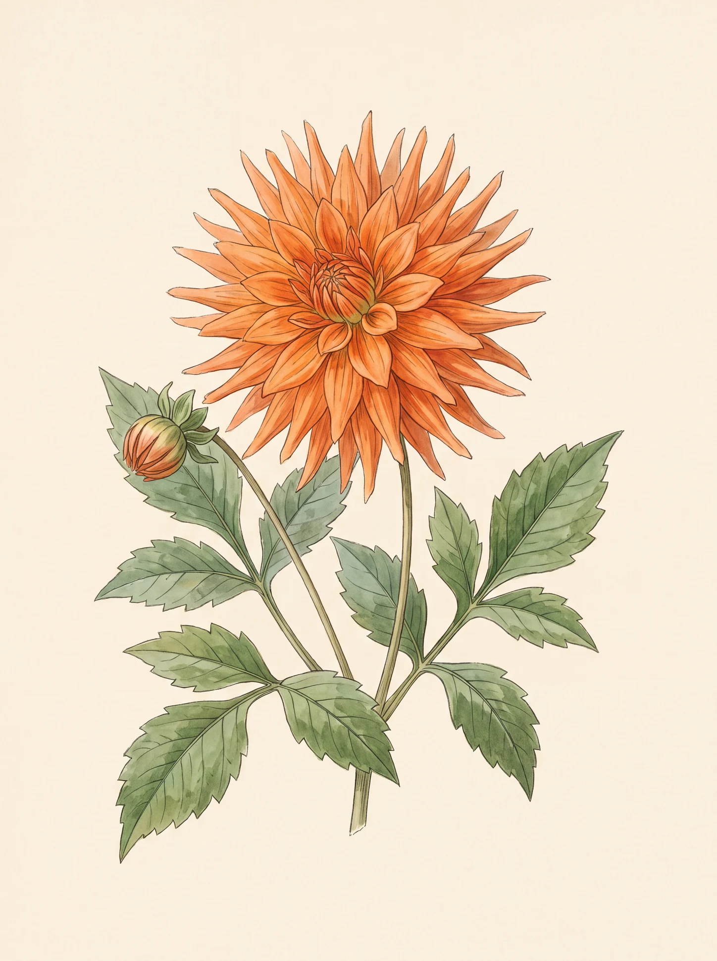 Botanical Dahlia