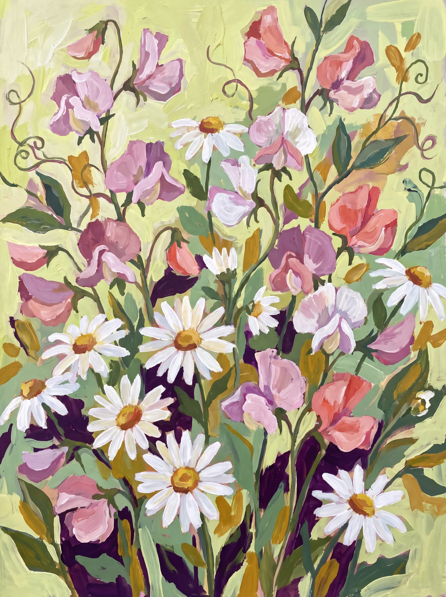 April Birth Flowers: Daisy and Sweet Pea