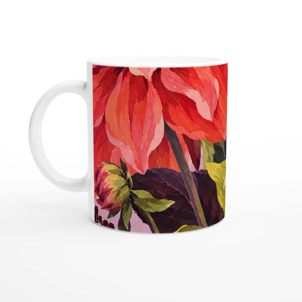 One More Dahlia on a white ceramic mug, shown in Gelato's render of the product.