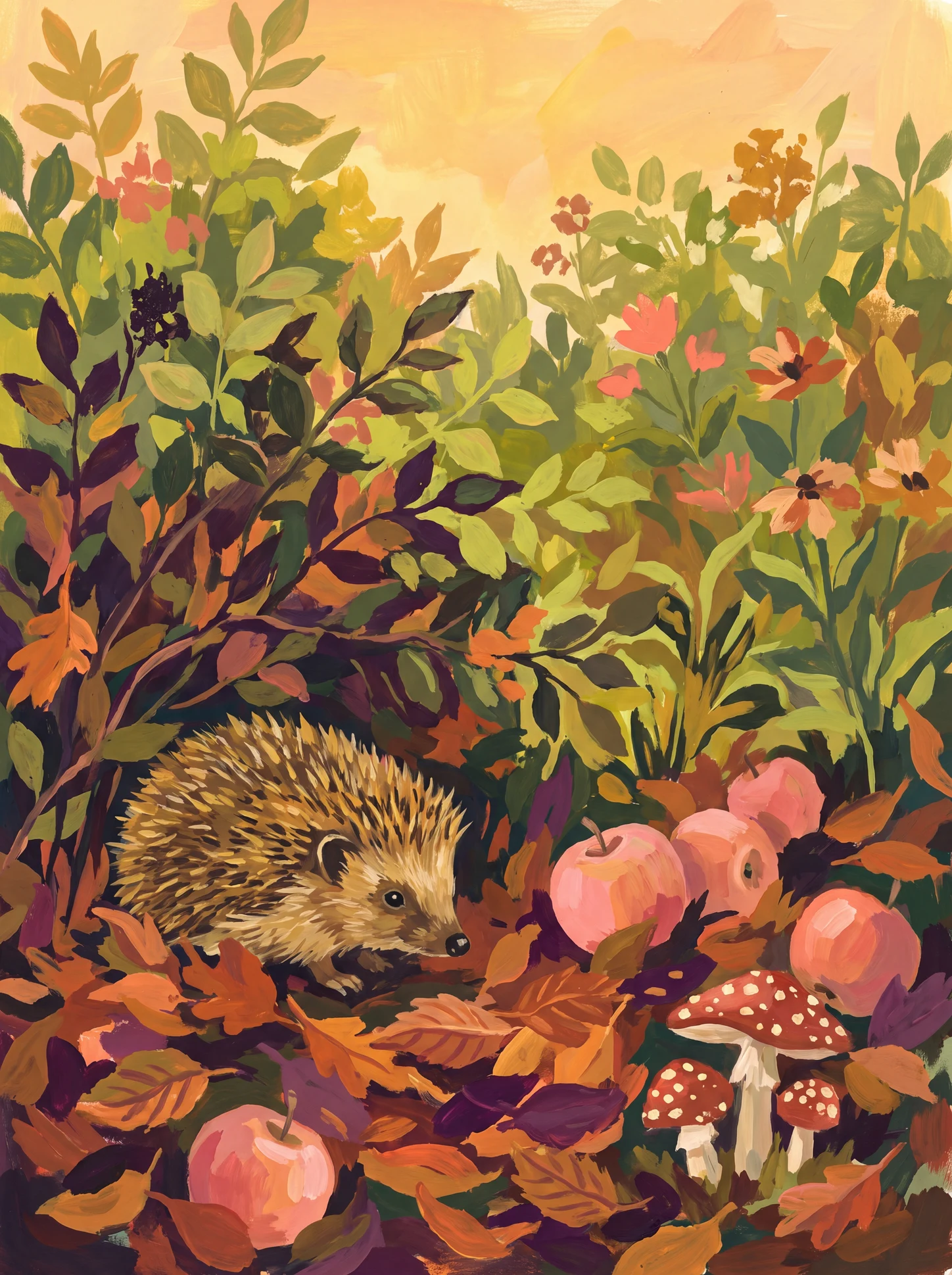 Hedgehog in the Leaves