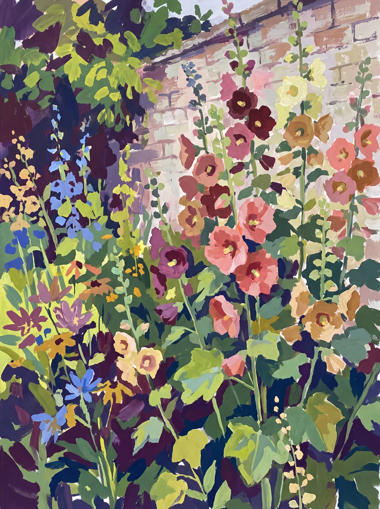 Hollyhocks