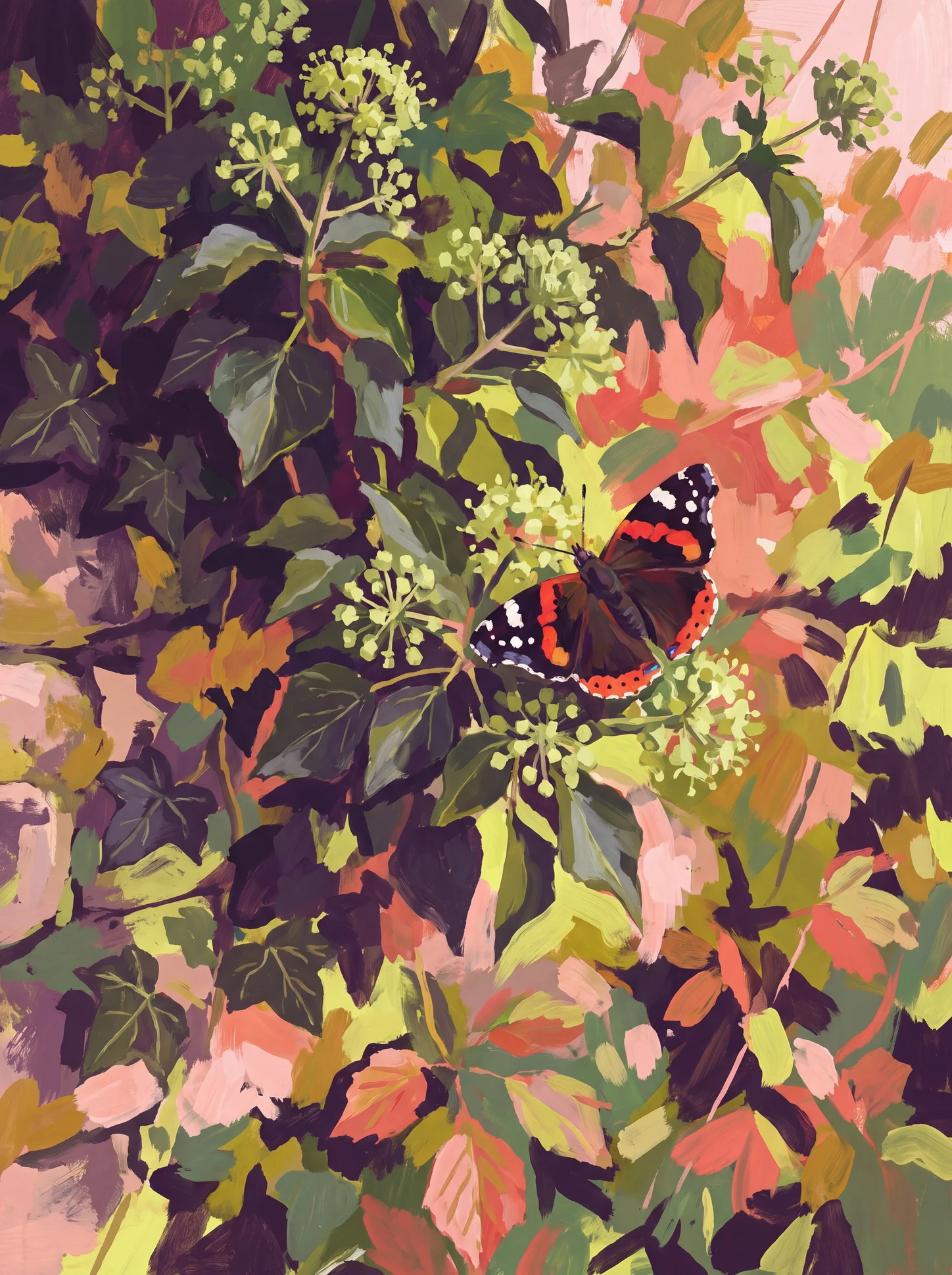 Red Admiral on the Ivy