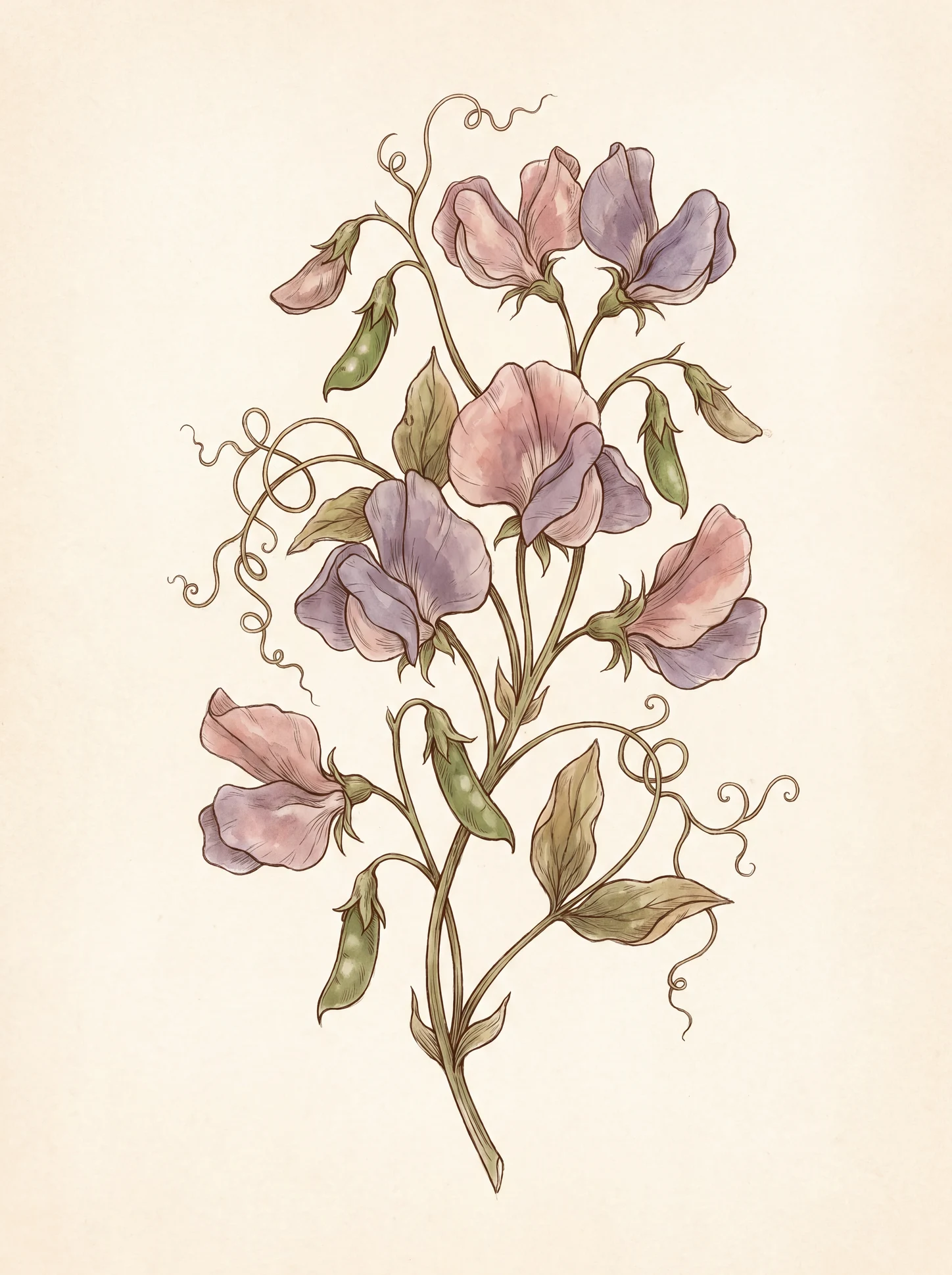 Botanical Sweet Pea